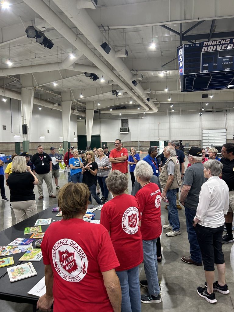 Volunteers coordinating at a Multi-Agency Resource Center